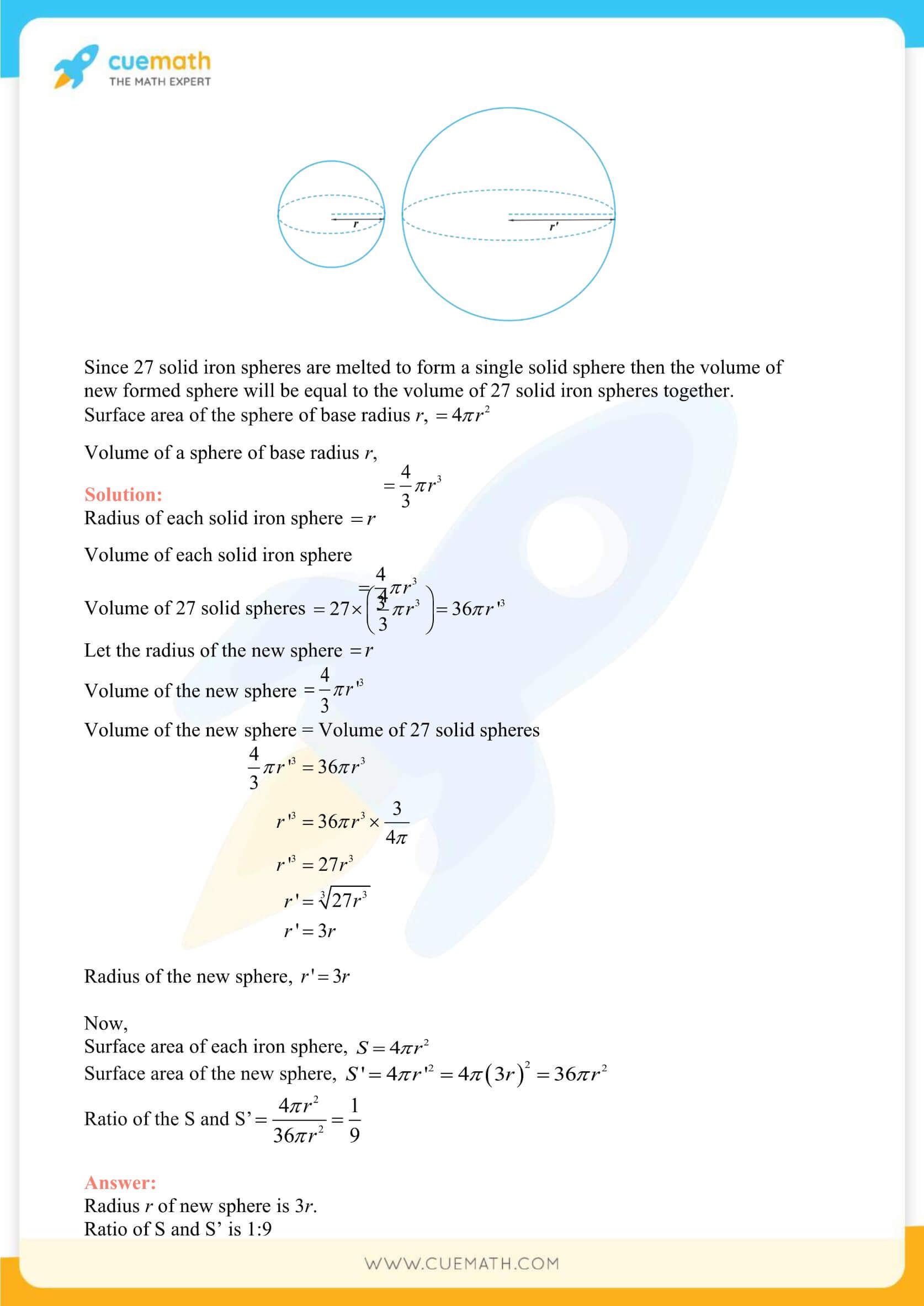 NCERT Solutions Class 9 Math Chapter 13 Surface Area And Volumes 88