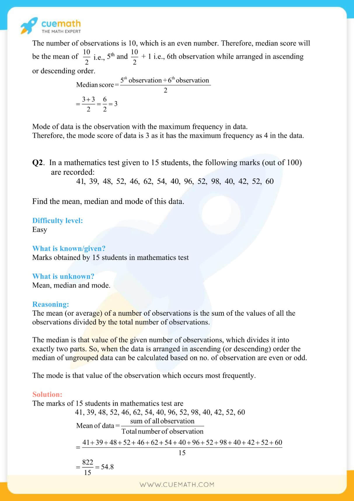 NCERT Solutions Class 9 Math Chapter 14 Exercise 14.4 28