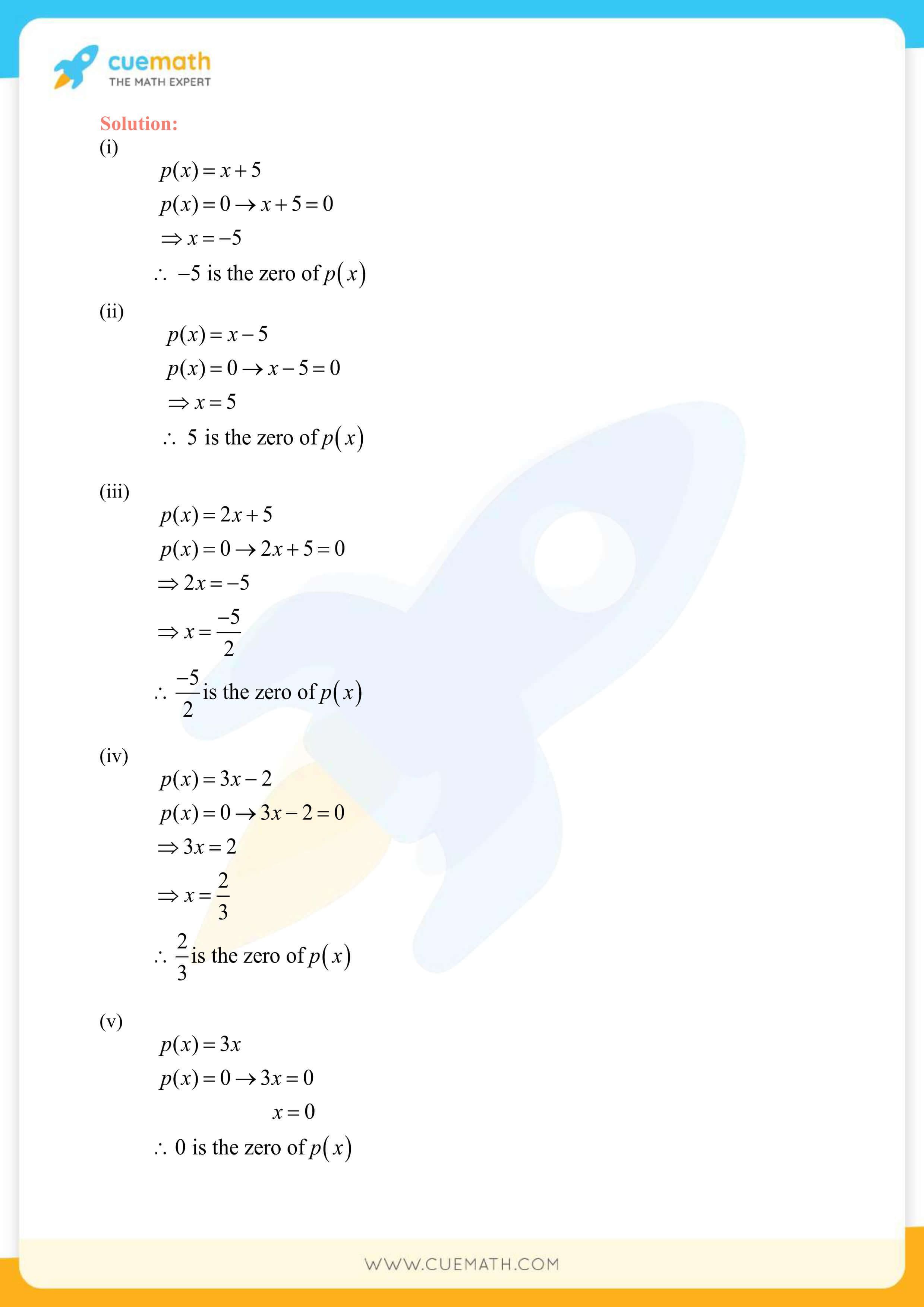 NCERT Solutions Class 9 Math Chapter 2 Polynomials 8