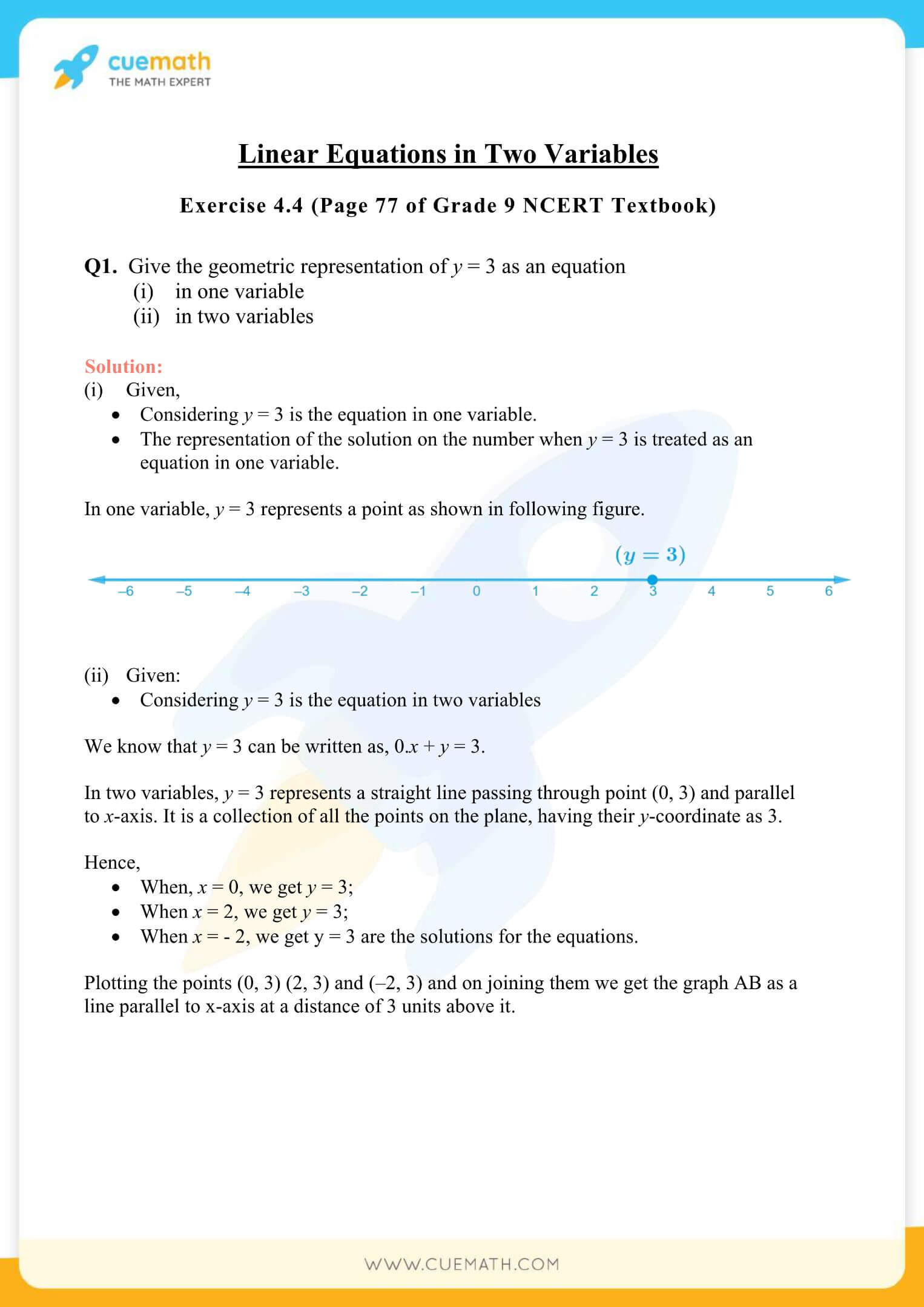 NCERT Solutions Class 9 Math Chapter 4 Linear Equations In Two Variables 26