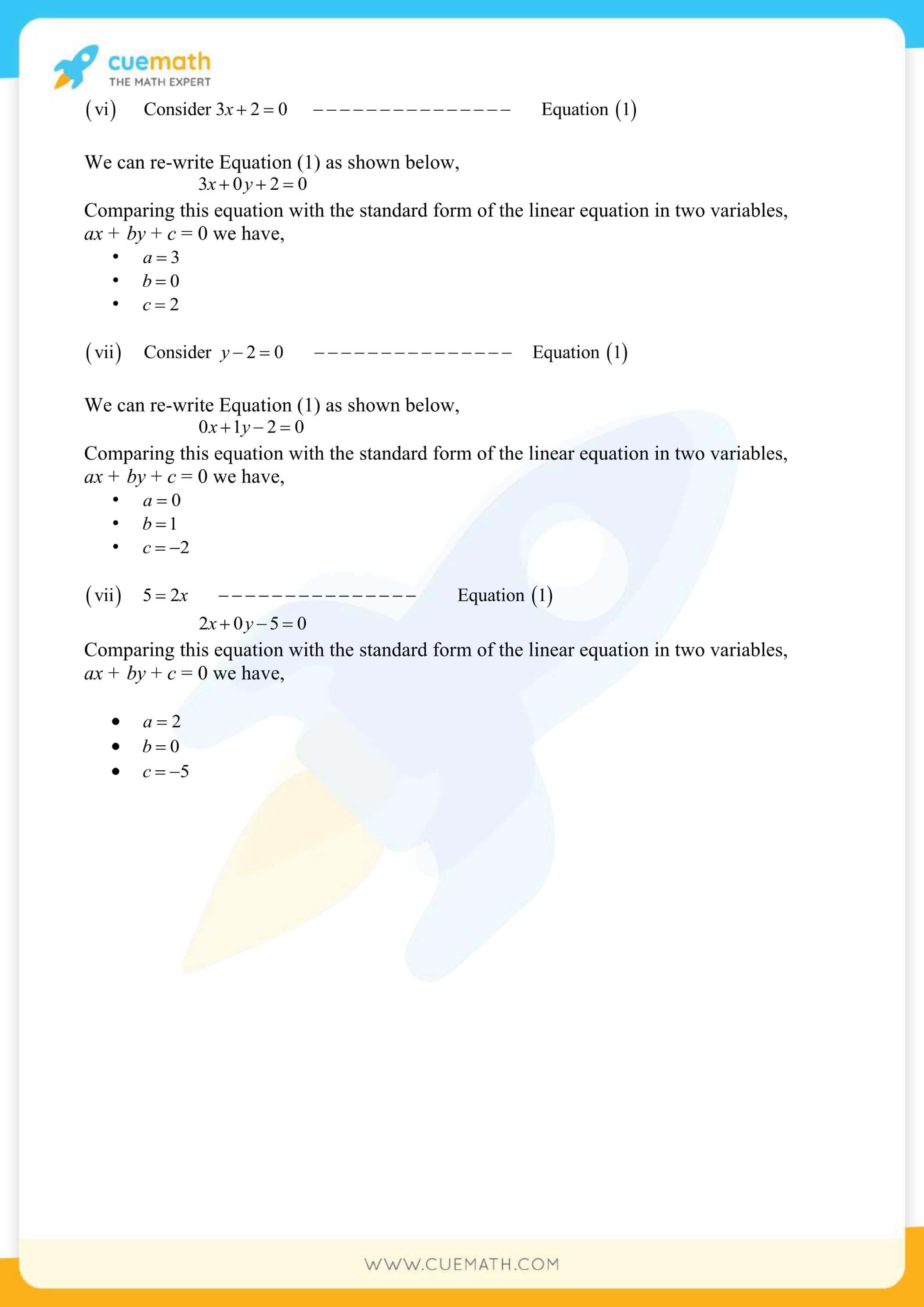NCERT Solutions Class 9 Math Chapter 4 Exercise 4.1 3