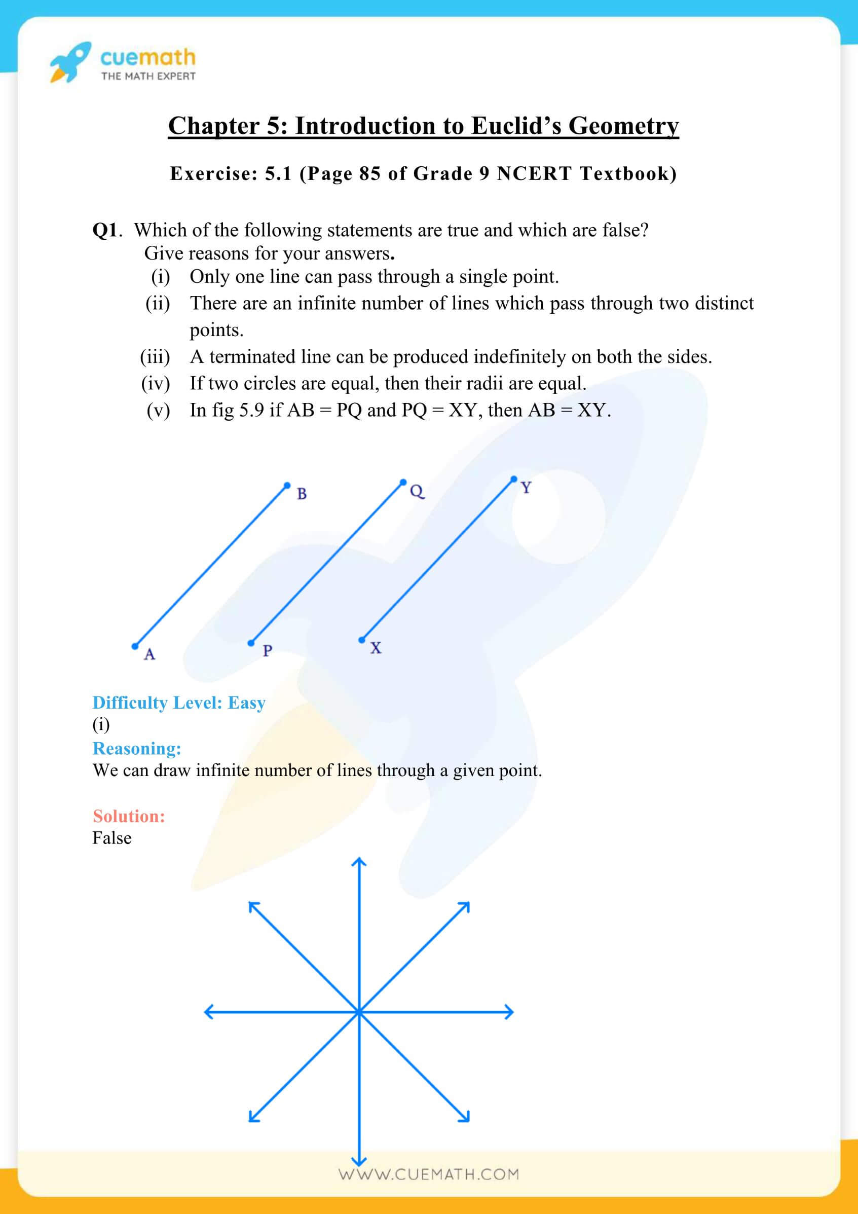 NCERT Solutions Class 9 Math Chapter 5 Exercise 5.1 1