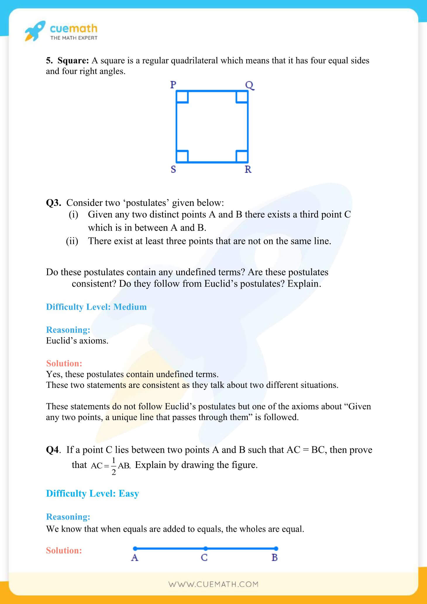 NCERT Solutions Class 9 Math Chapter 5 Exercise 5.1 5