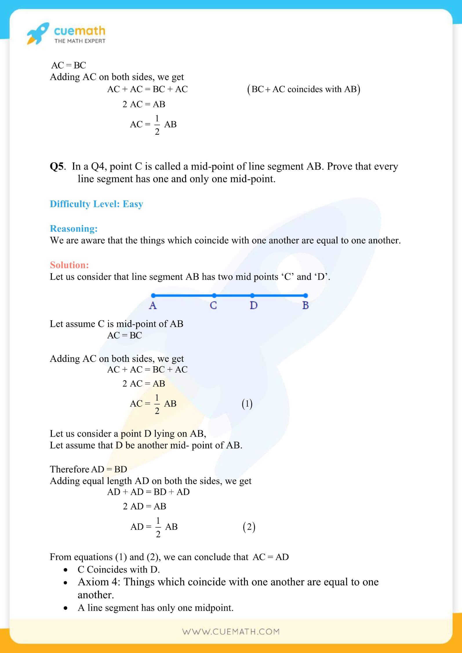 NCERT Solutions Class 9 Math Chapter 5 Exercise 5.1 6