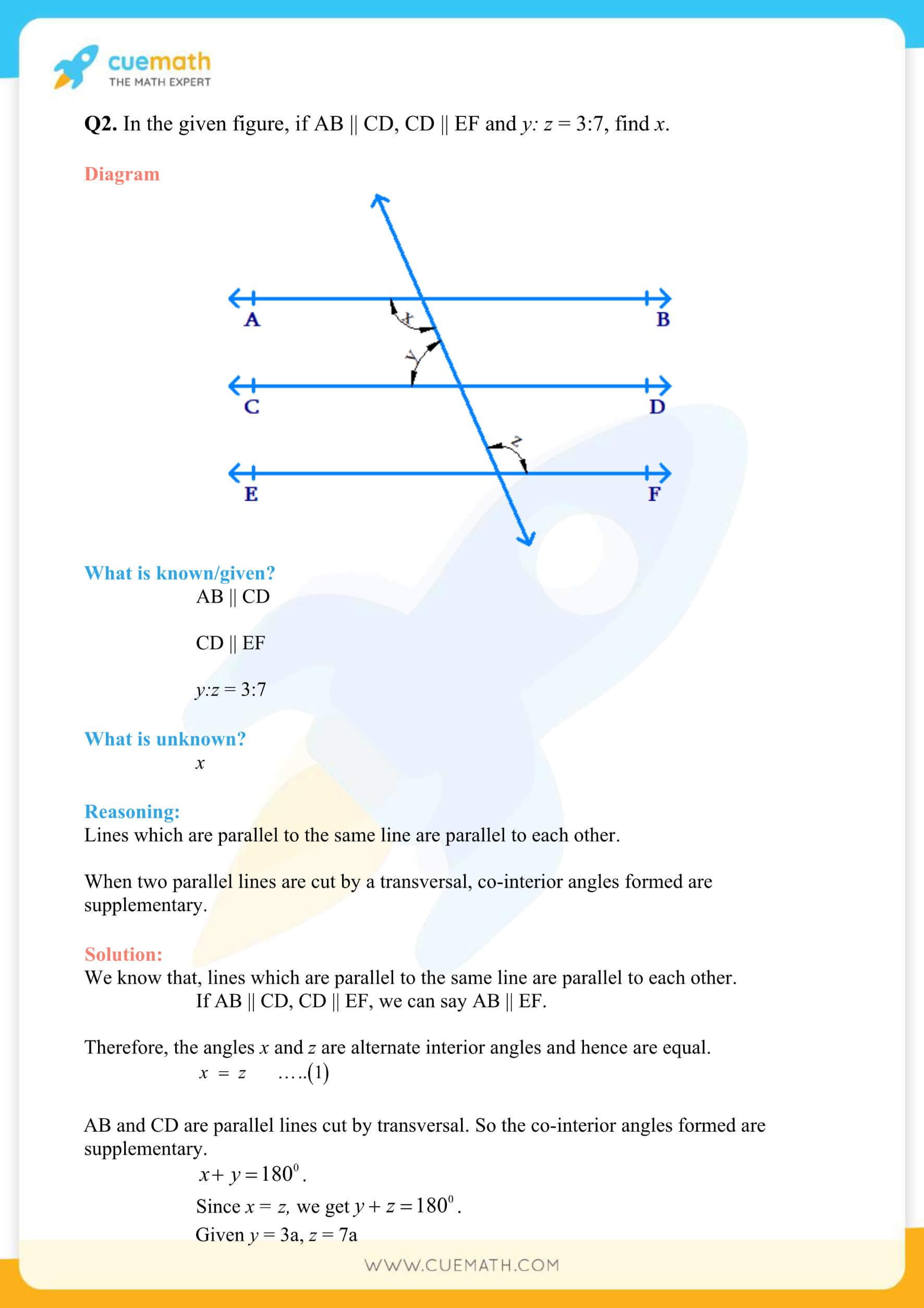 NCERT Solutions Class 9 Math Chapter 6 Lines And Angles 10