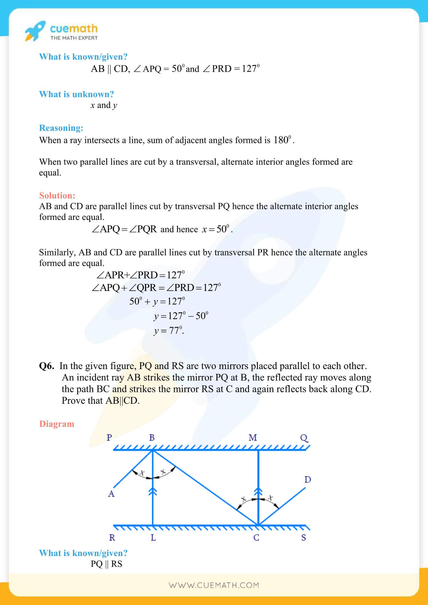 NCERT Solutions Class 9 Math Chapter 6 Lines And Angles 14