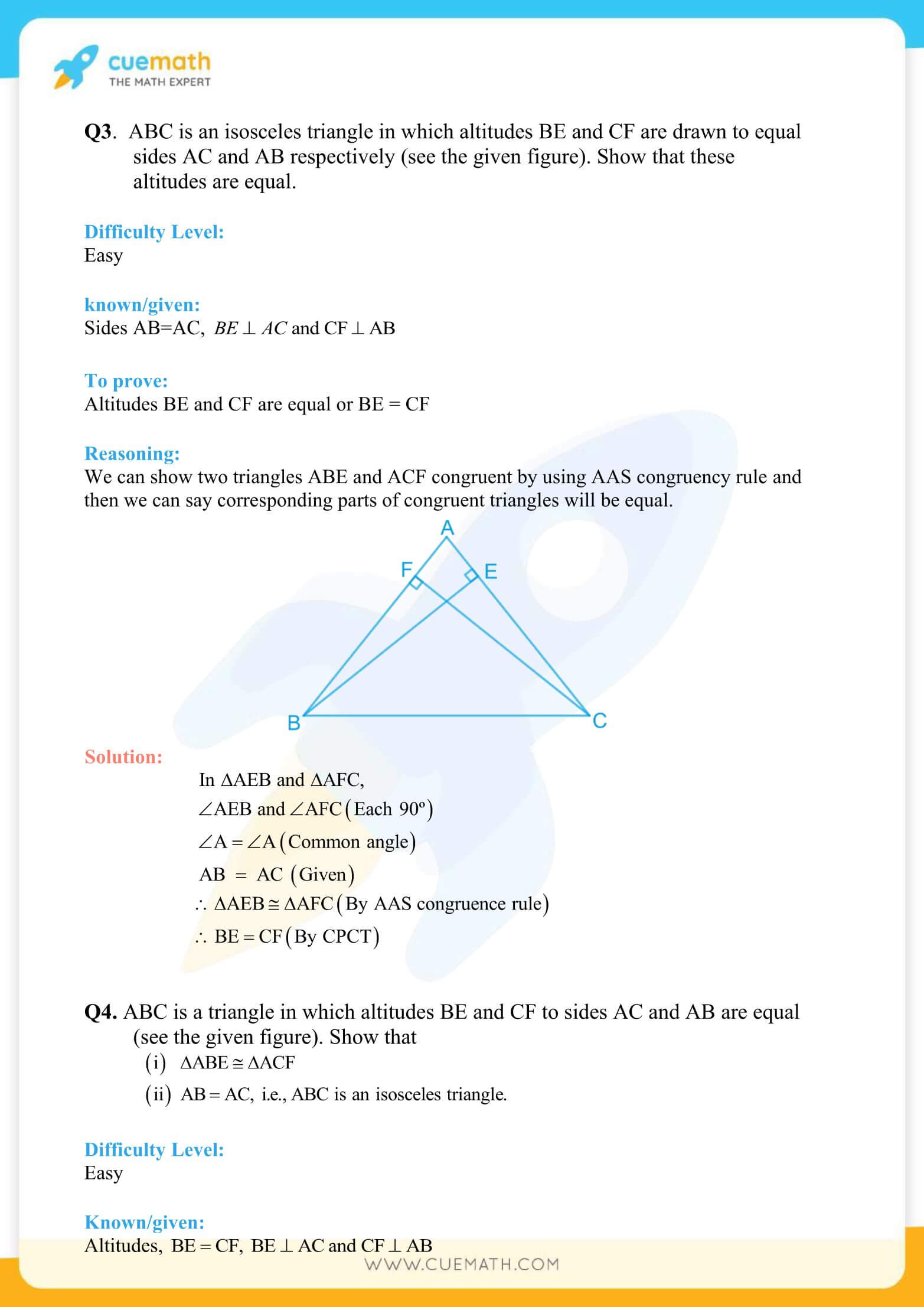 NCERT Solutions Class 9 Math Chapter 7 Triangles 11