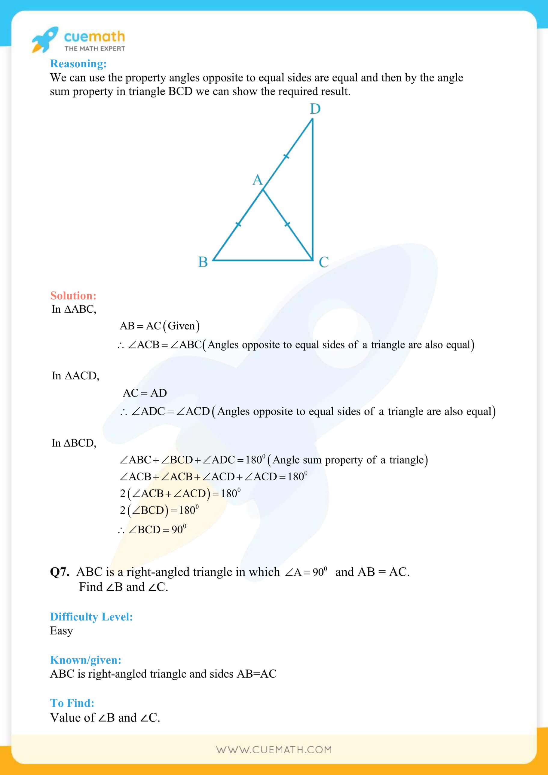 NCERT Solutions Class 9 Math Chapter 7 Triangles 14