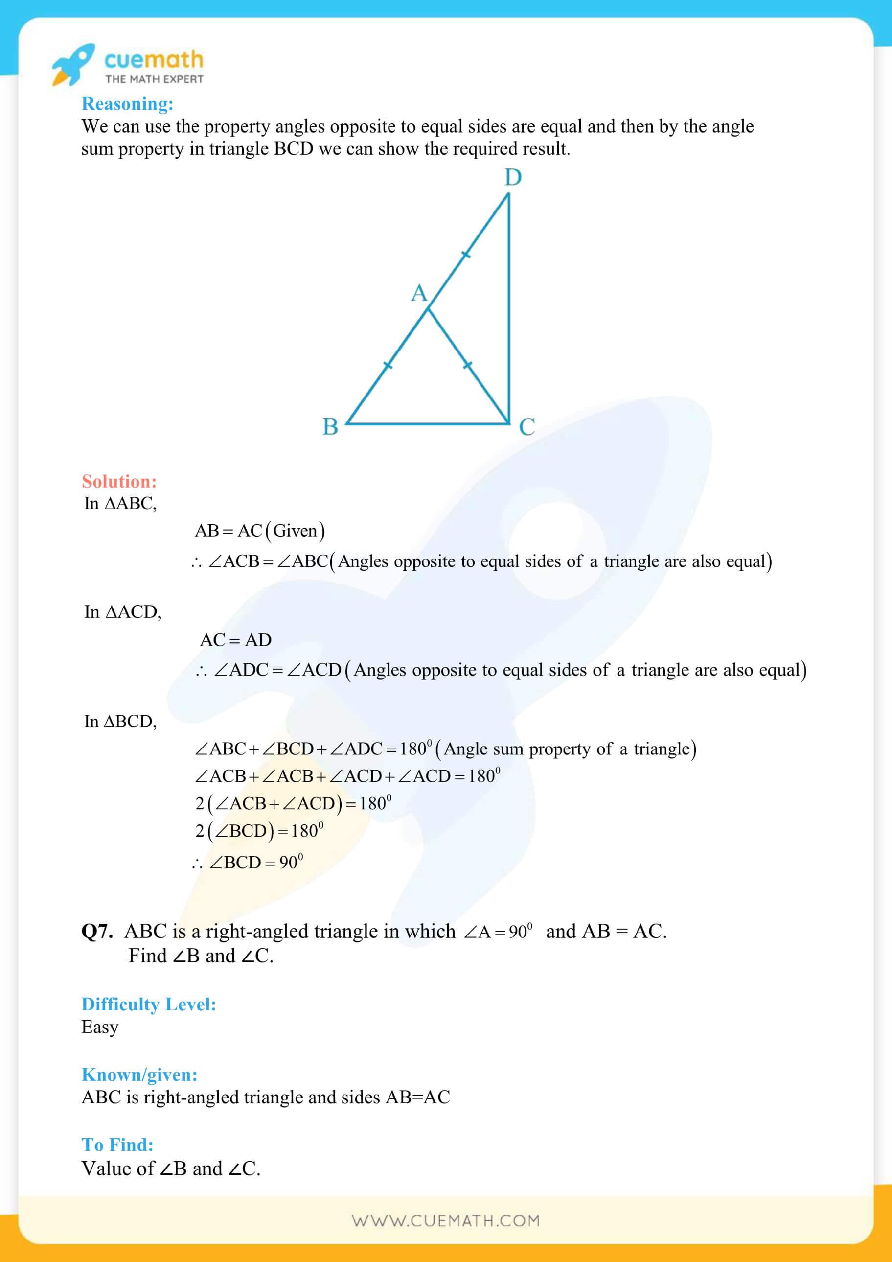 NCERT Solutions Class 9 Maths Chapter 7 Exercise 7 2 Triangles Free PDF