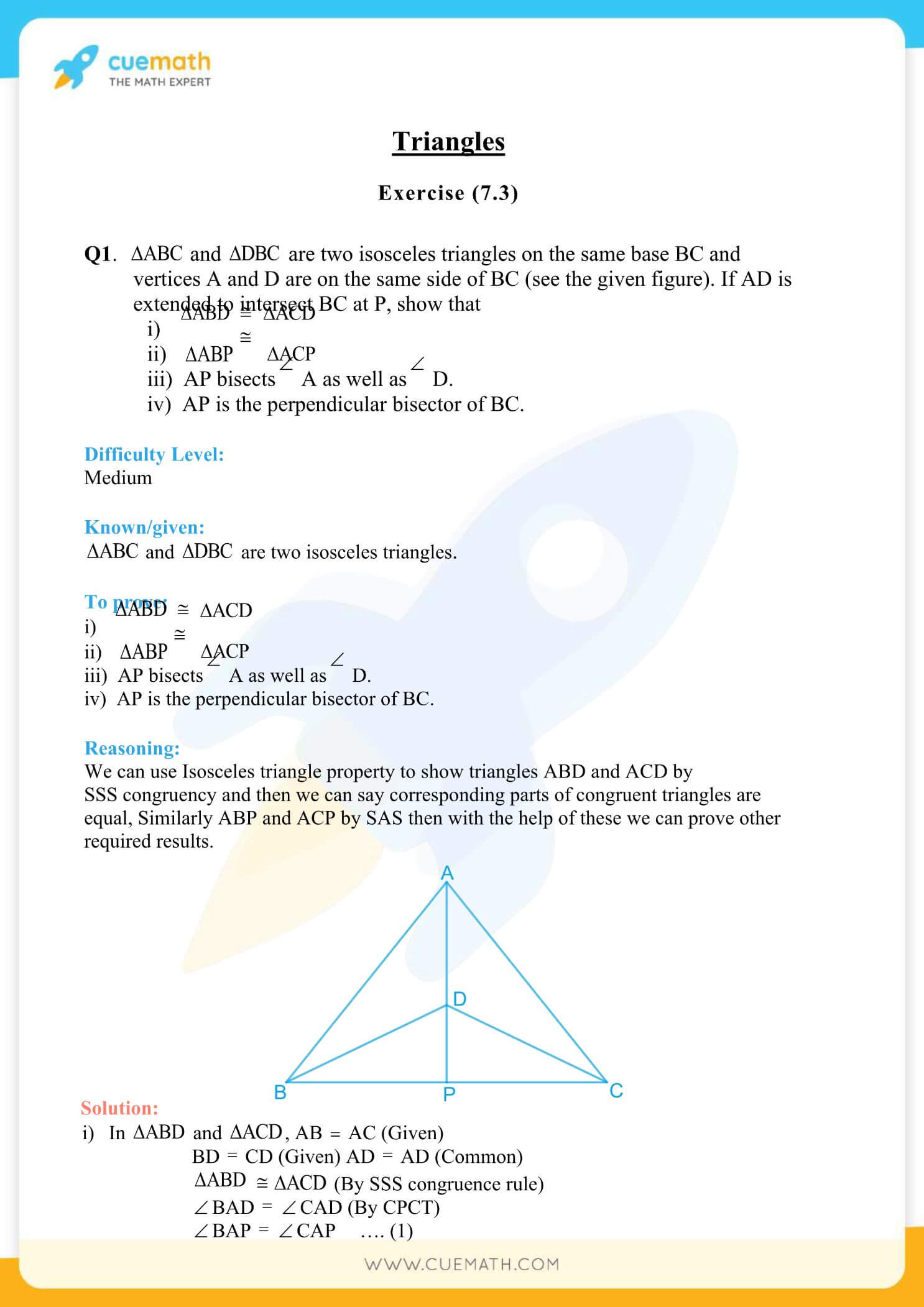 NCERT Solutions Class 9 Math Chapter 7 Triangles 17
