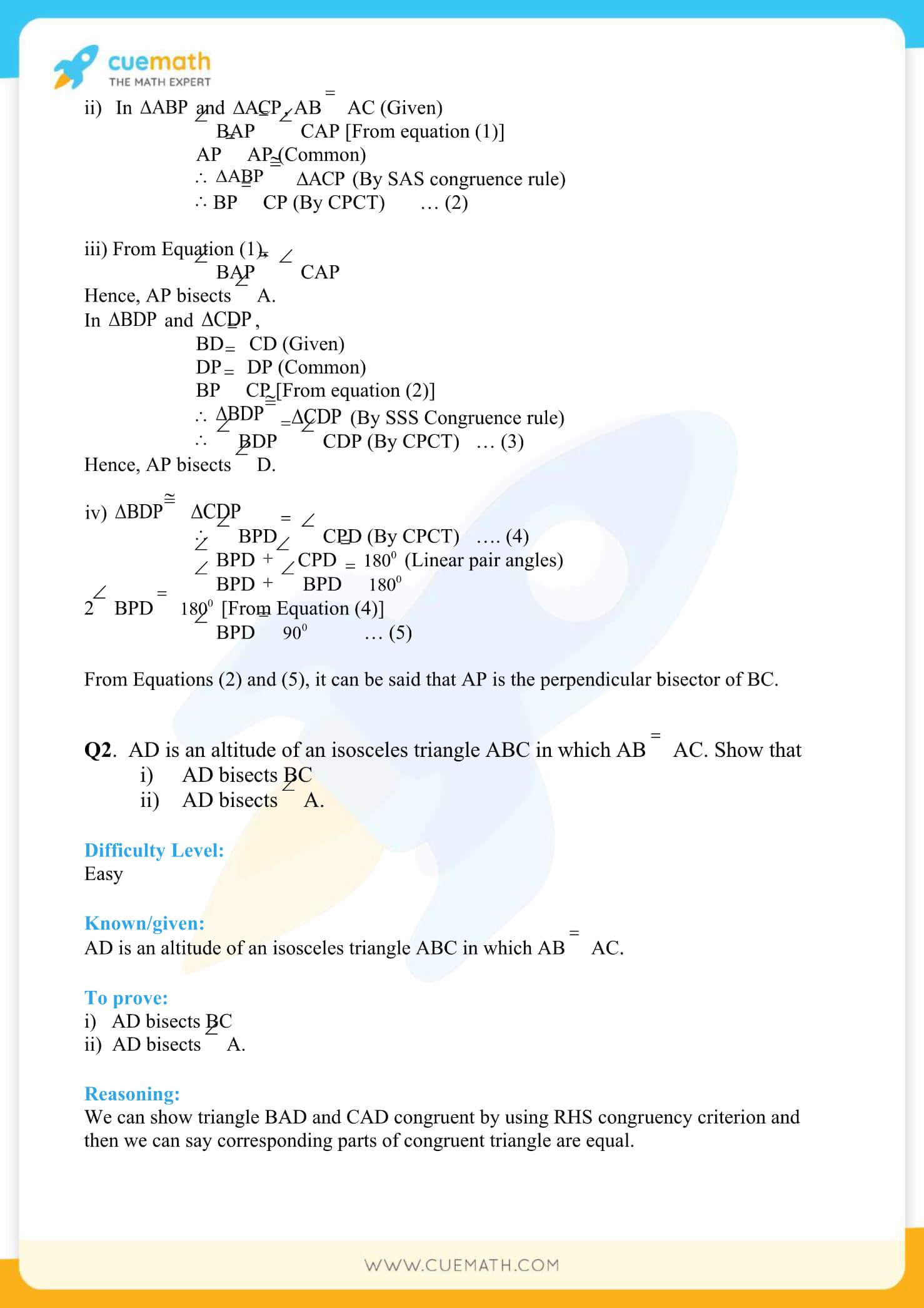 NCERT Solutions Class 9 Math Chapter 7 Triangles 18