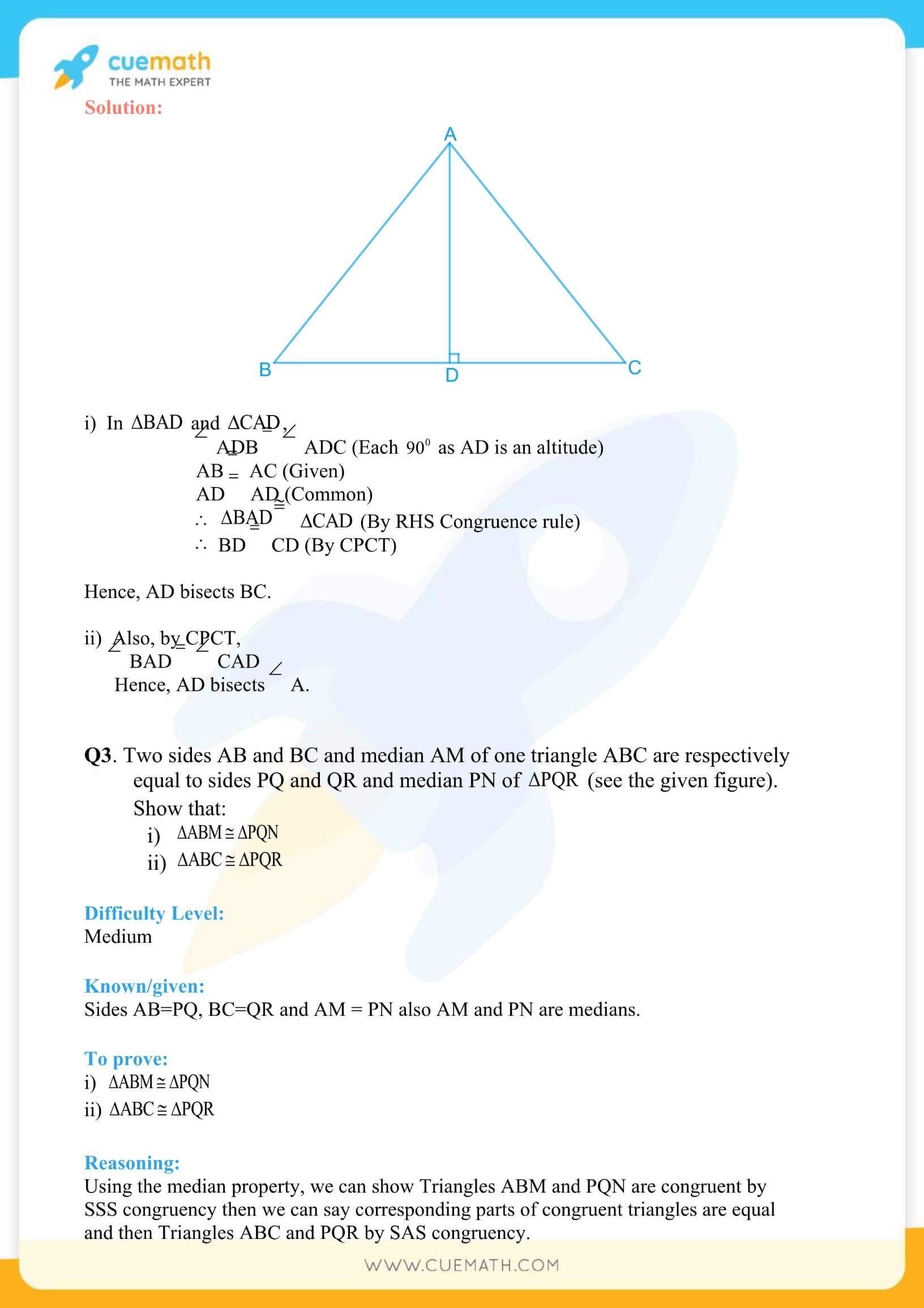 NCERT Solutions Class 9 Math Chapter 7 Triangles 19