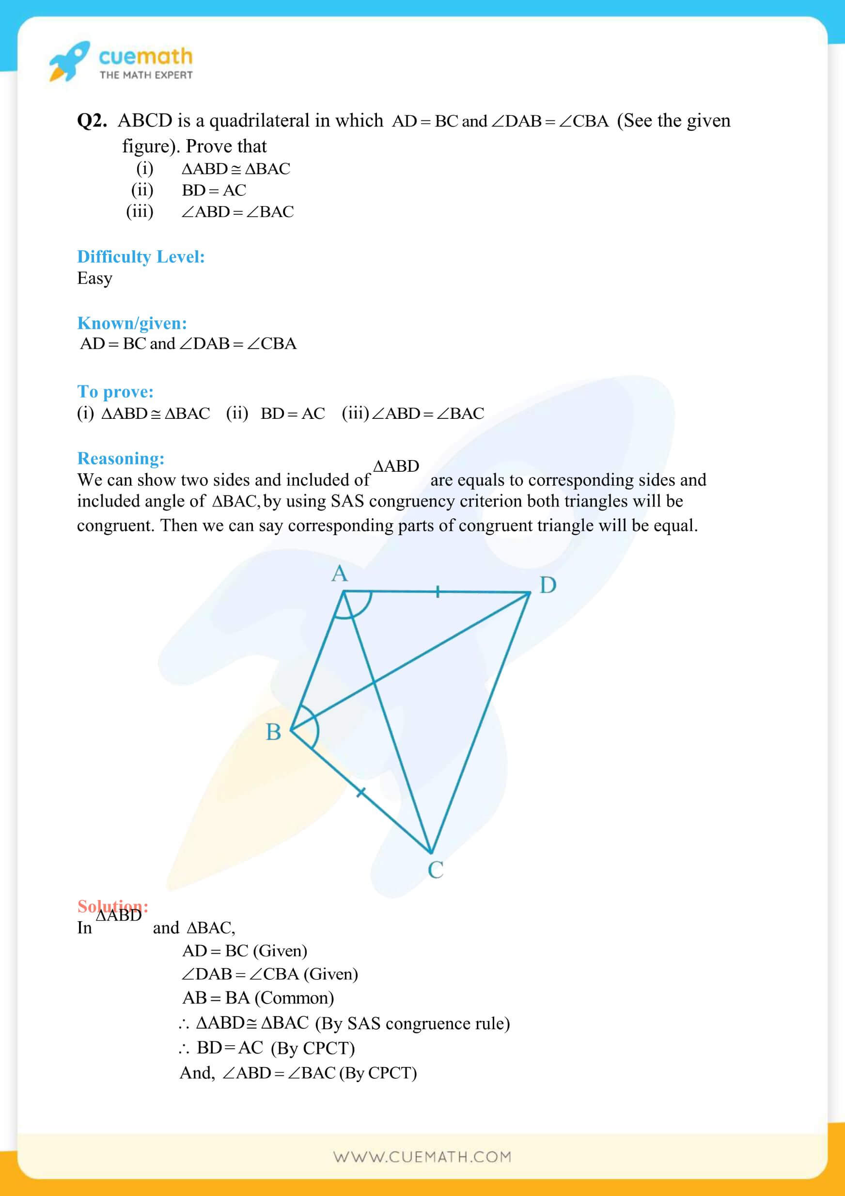 NCERT Solutions Class 9 Math Chapter 7 Triangles 2