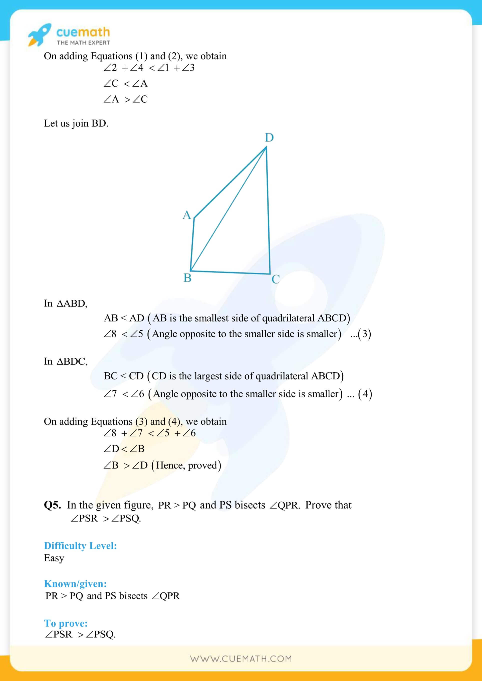 NCERT Solutions Class 9 Math Chapter 7 Triangles 27