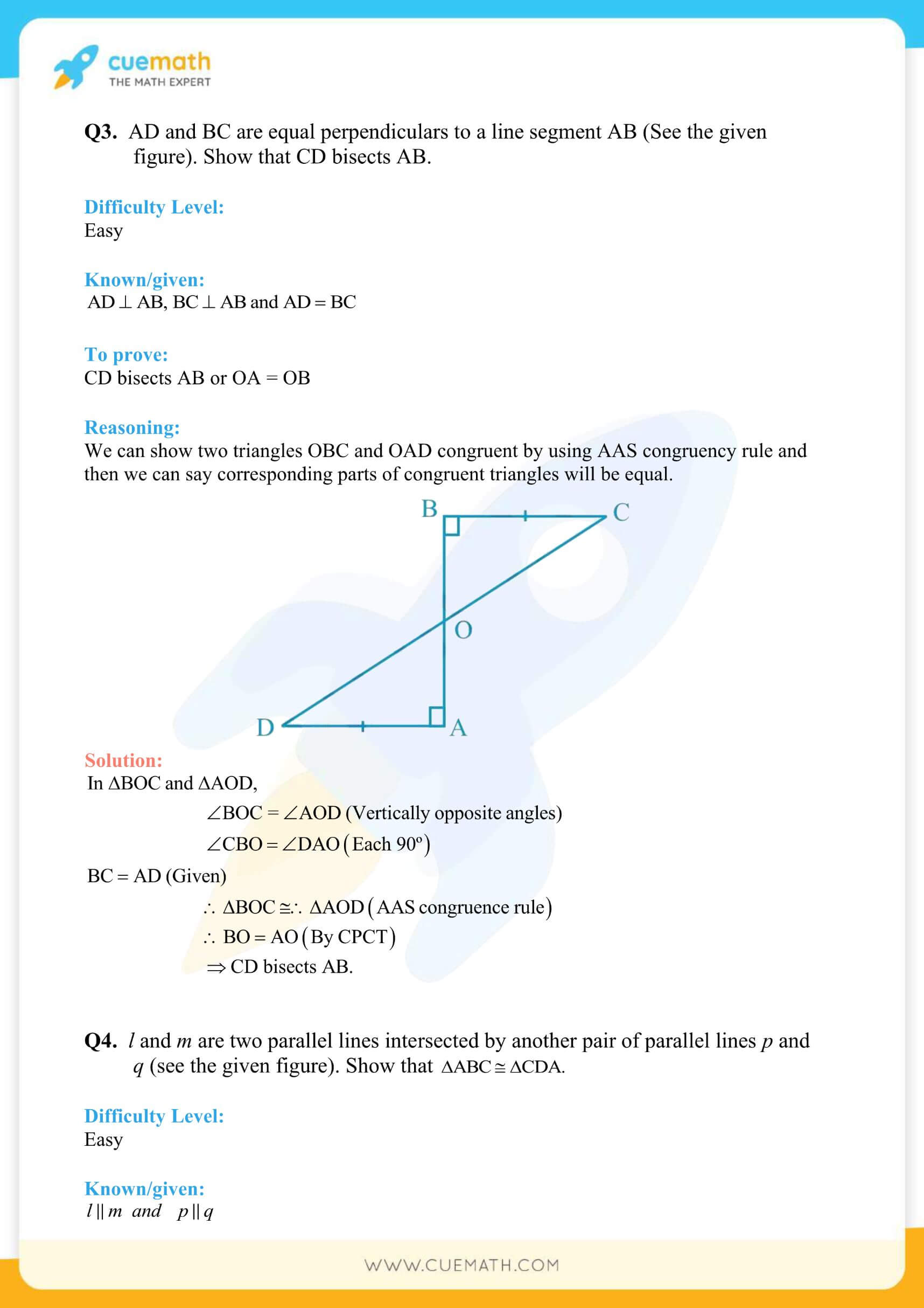NCERT Solutions Class 9 Math Chapter 7 Exercise 7.1 3