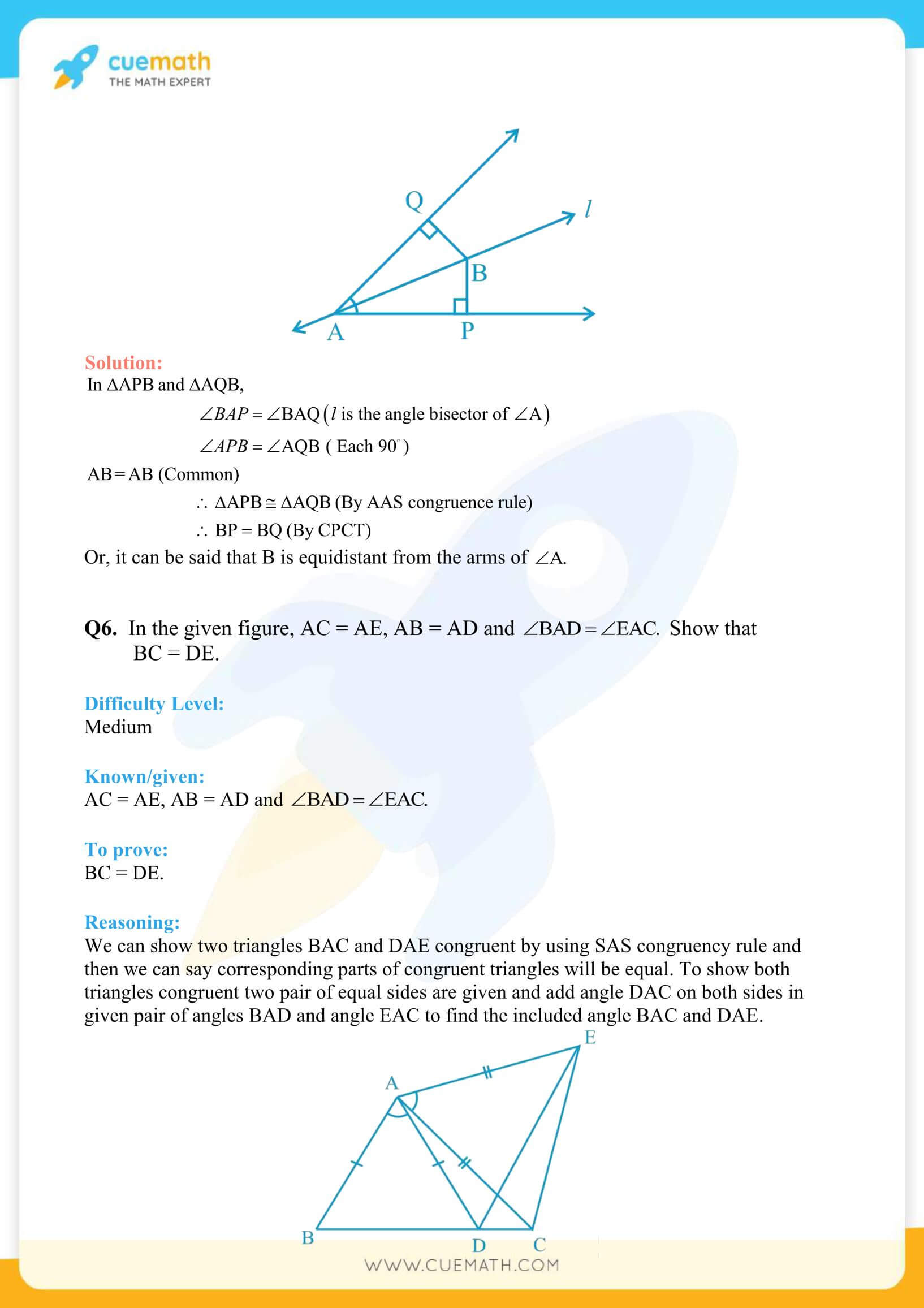 NCERT Solutions Class 9 Maths Chapter 7 Triangles - Access free PDF