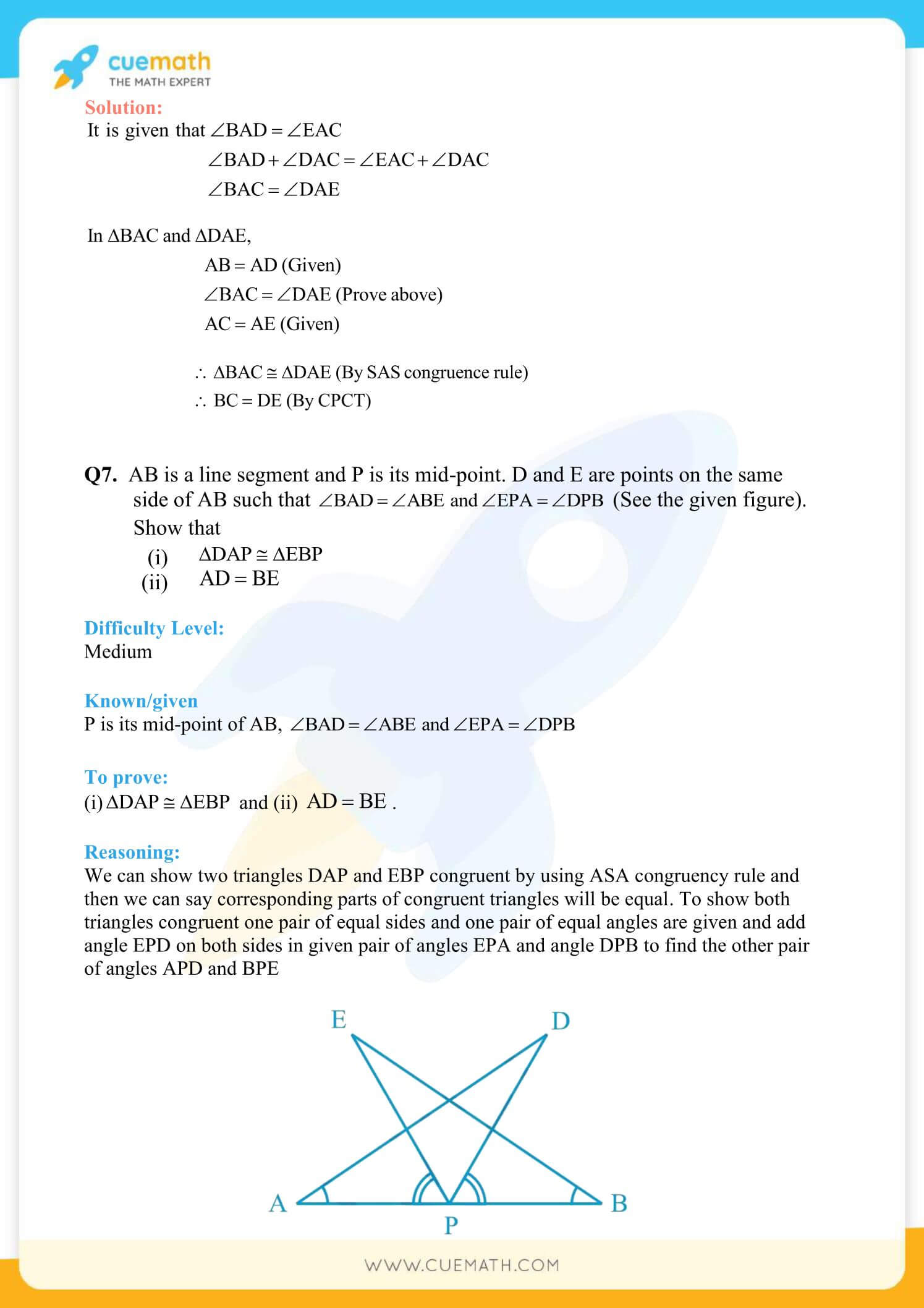 NCERT Solutions Class 9 Math Chapter 7 Triangles 6