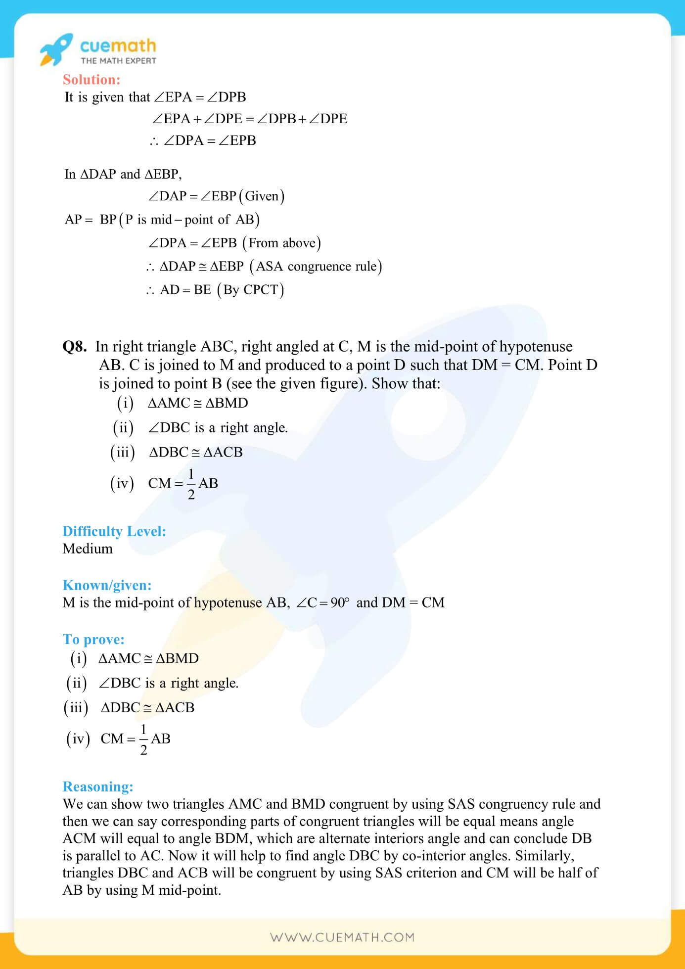 NCERT Solutions Class 9 Math Chapter 7 Triangles 7