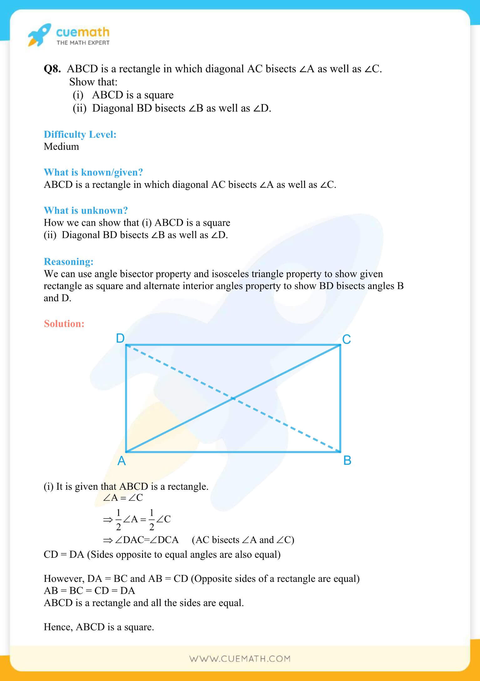 NCERT Solutions Class 9 Math Chapter 8 Exercise 8.1 10