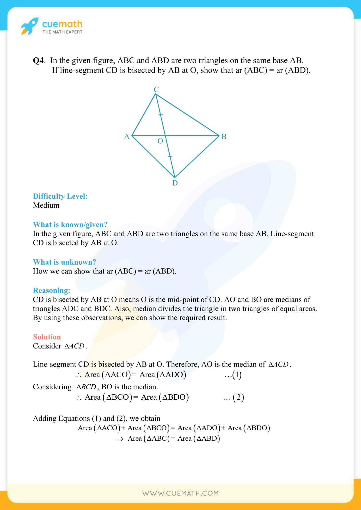 NCERT Solutions Class 9 Math Chapter 9 Areas Of Parallelograms And Triangles 15