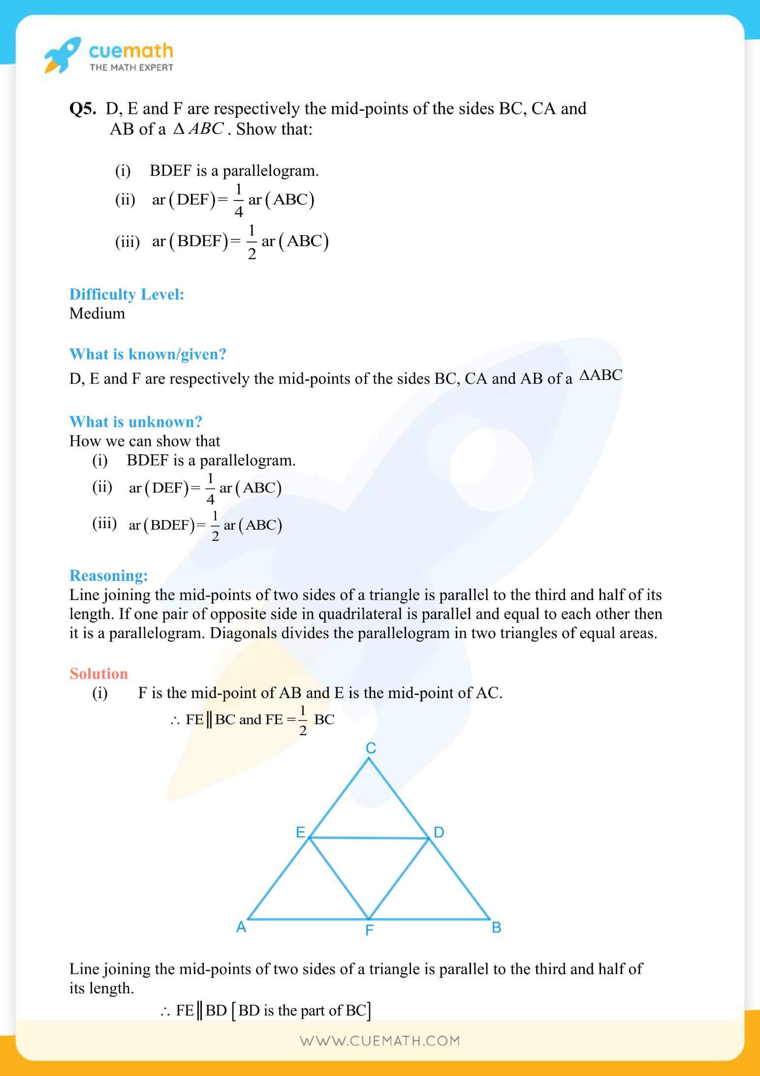 NCERT Solutions Class 9 Math Chapter 9 Areas Of Parallelograms And Triangles 16