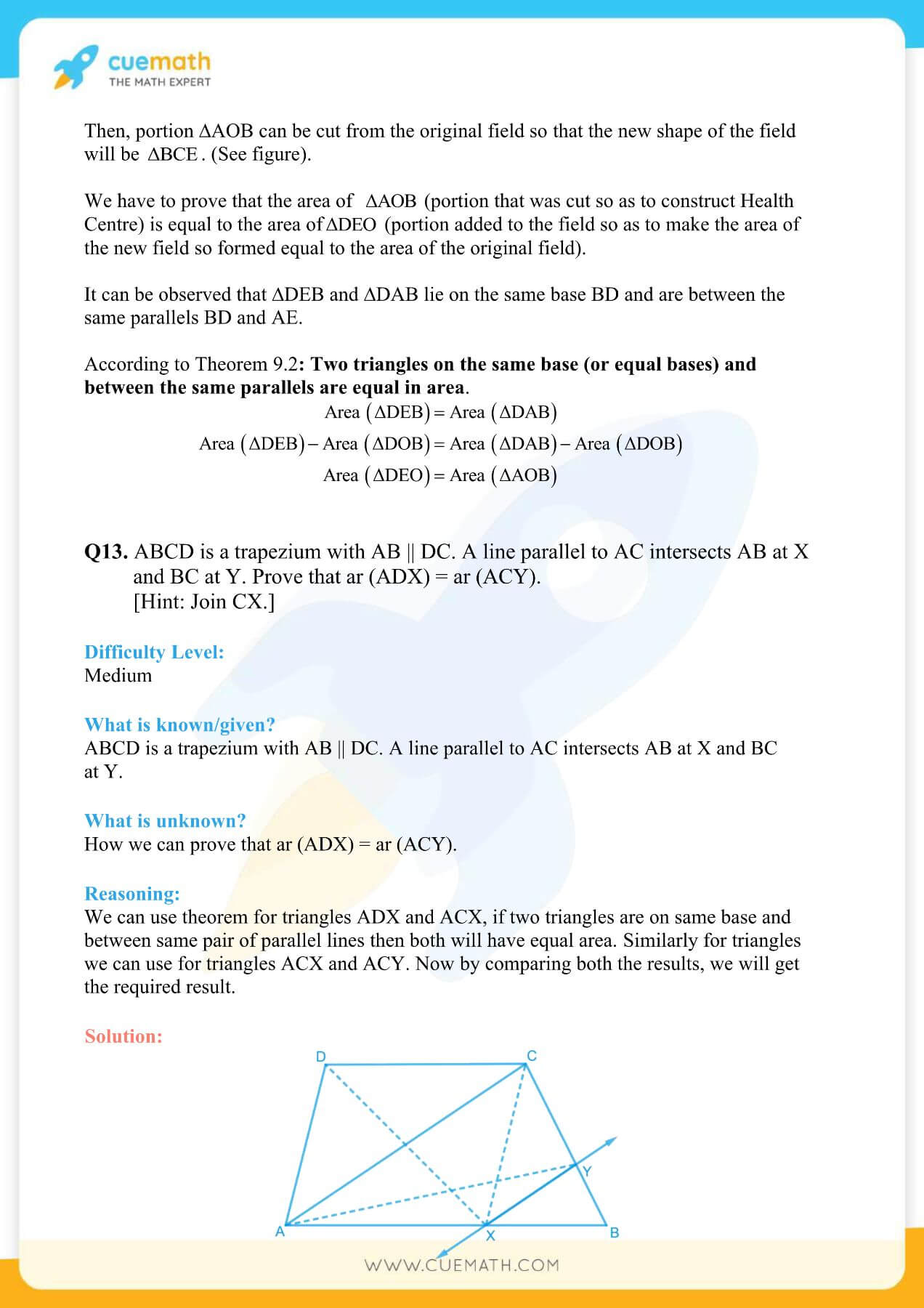 NCERT Solutions Class 9 Math Chapter 9 Areas Of Parallelograms And Triangles 27