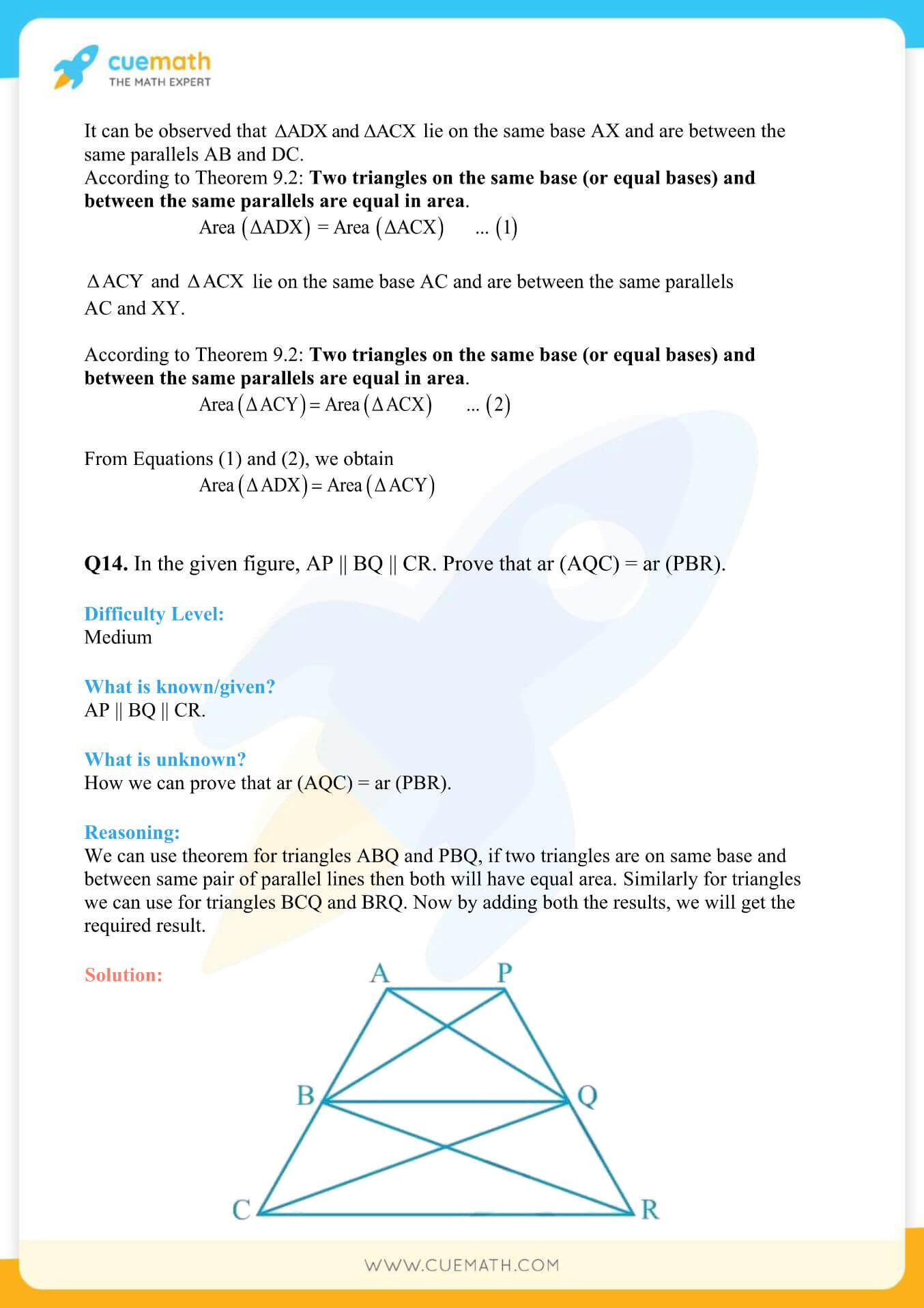 NCERT Solutions Class 9 Math Chapter 9 Areas Of Parallelograms And Triangles 28