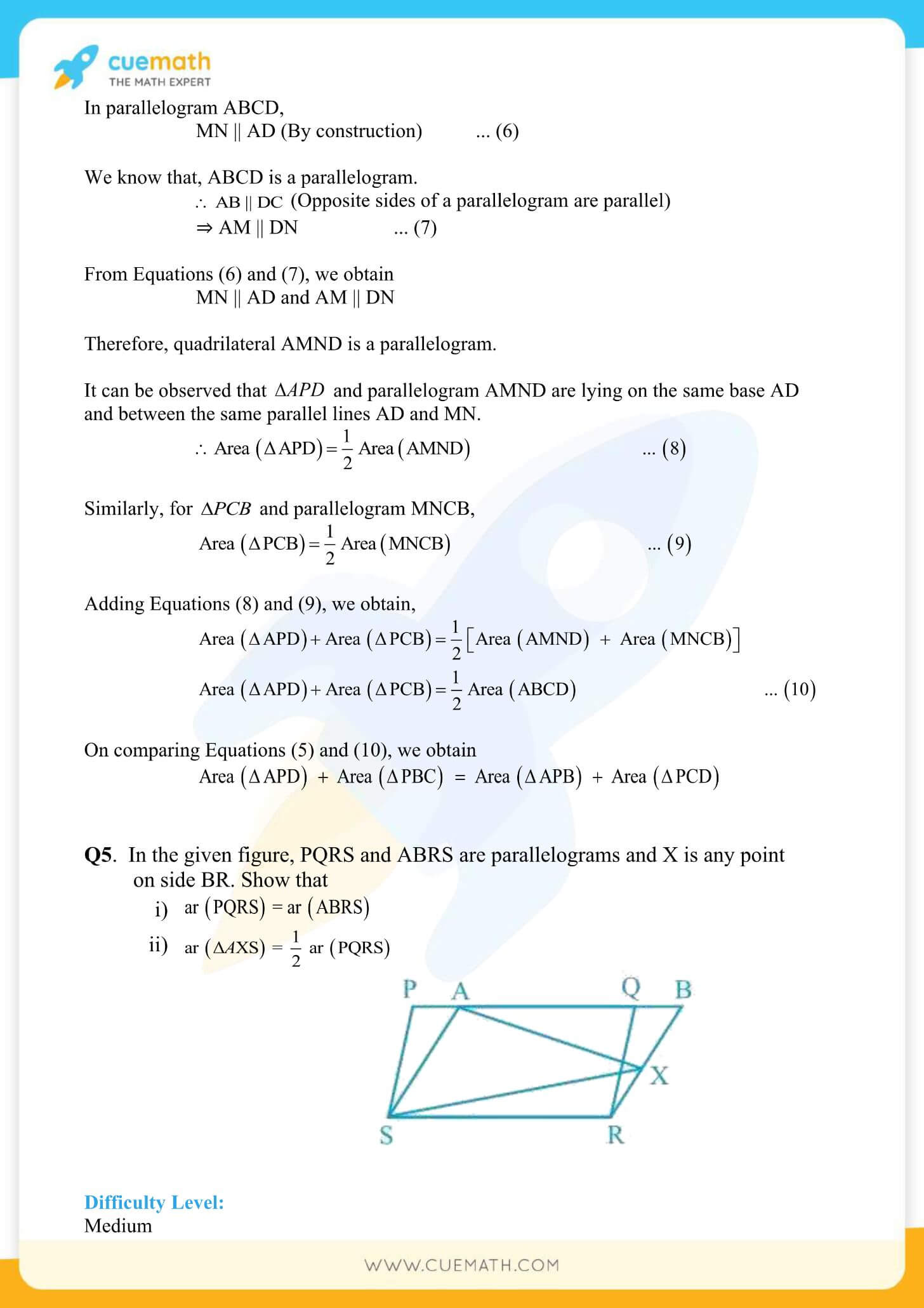 NCERT Solutions Class 9 Math Chapter 9 Areas Of Parallelograms And Triangles 9